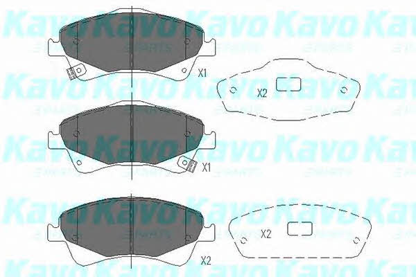 Front disc brake pads, set Kavo parts KBP-9103