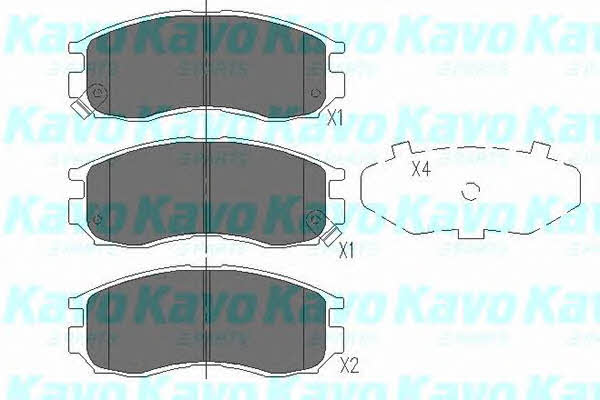 Front disc brake pads, set Kavo parts KBP-5502