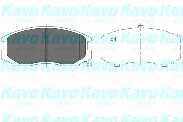Rear disc brake pads, set Kavo parts KBP-5505