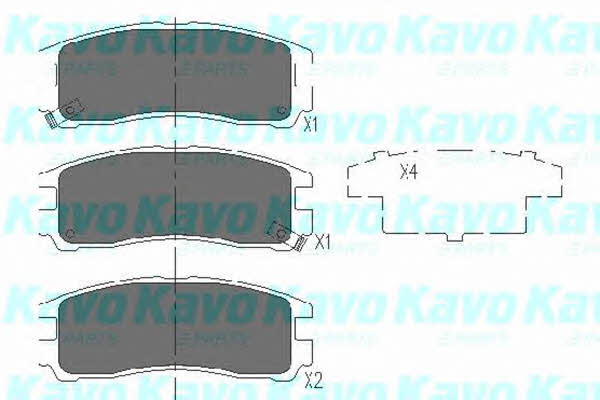Rear disc brake pads, set Kavo parts KBP-5509