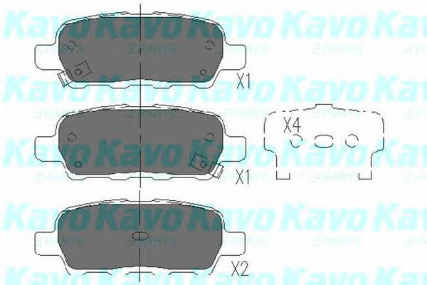 Rear disc brake pads, set Kavo parts KBP-6517