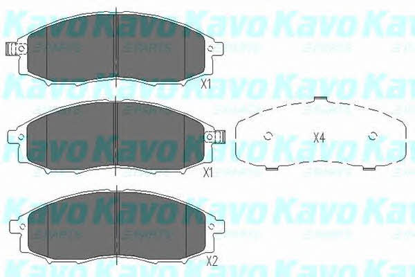 Brake pad Nissan Pickup: KBP6518 Kavo parts Front disc brake pads, set