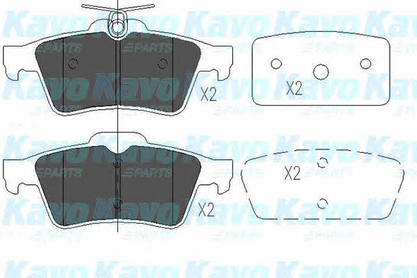 Rear disc brake pads, set Kavo parts KBP-6554