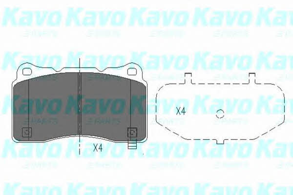Brake pad Tesla Roadster: KBP8021 Kavo parts Brake pad set