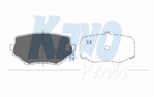 Front disc brake pads, set Kavo parts KBP-8506