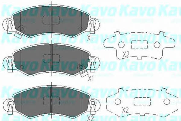 Brake pad Subaru Justy: KBP8508 Kavo parts Front disc brake pads, set
