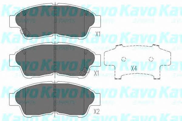 Front disc brake pads, set Kavo parts KBP-9005
