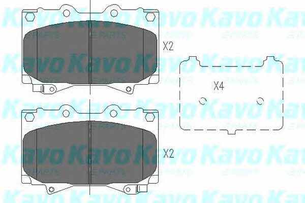 Front disc brake pads, set Kavo parts KBP-9049