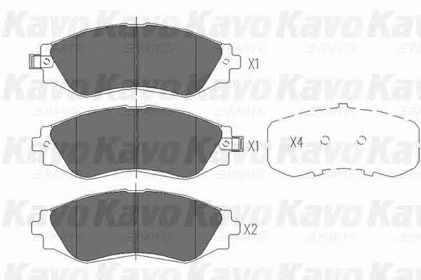 Brake Pad Set, disc brake Kavo parts KBP-1001