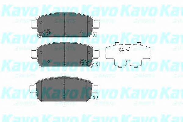 Rear disc brake pads, set Kavo parts KBP-1013
