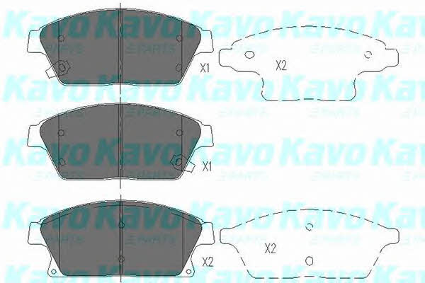 Brake Pad Set, disc brake Kavo parts KBP-1014