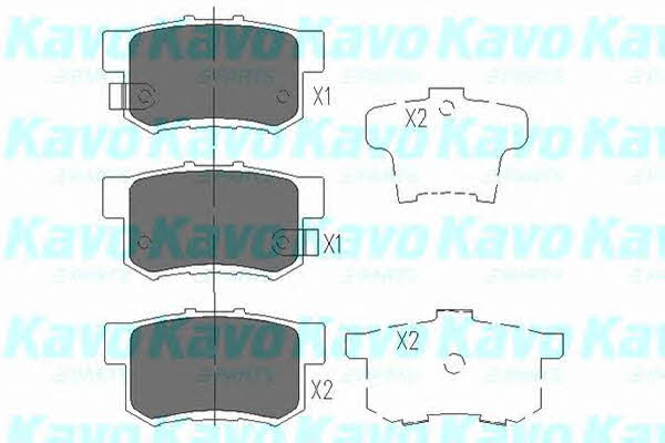 Front disc brake pads, set Kavo parts KBP-2008