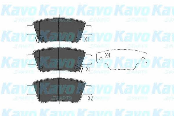 Front disc brake pads, set Kavo parts KBP-2042