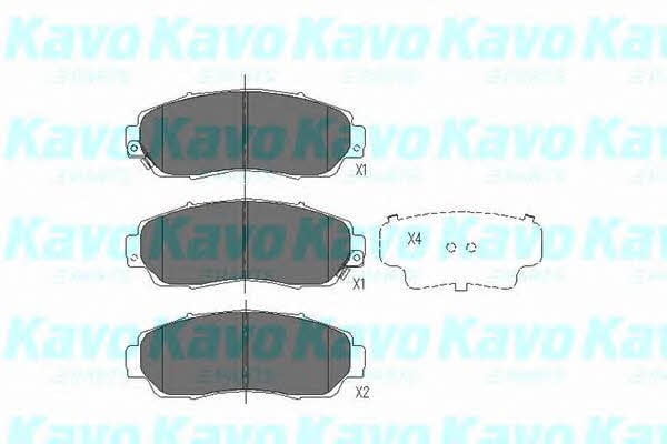 Front disc brake pads, set Kavo parts KBP-2046