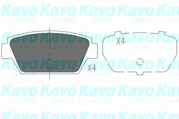 Rear disc brake pads, set Kavo parts KBP-3010