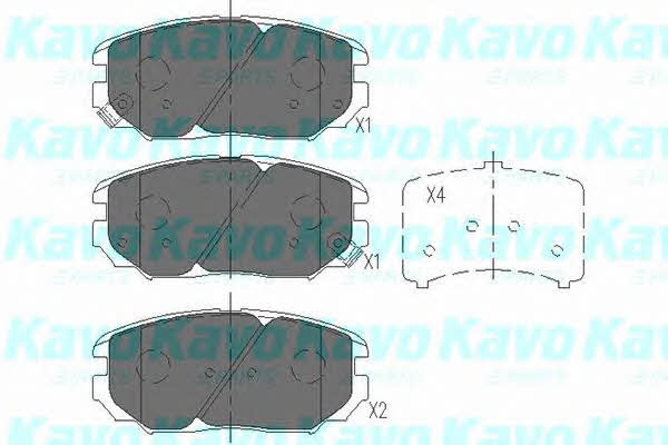Front disc brake pads, set Kavo parts KBP-3020