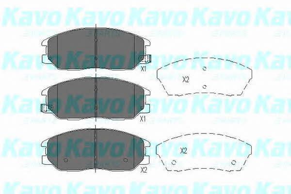 Front disc brake pads, set Kavo parts KBP-3021