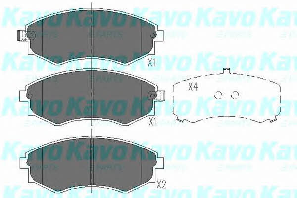 Brake pad Daewoo: KBP3027 Kavo parts Brake pad set