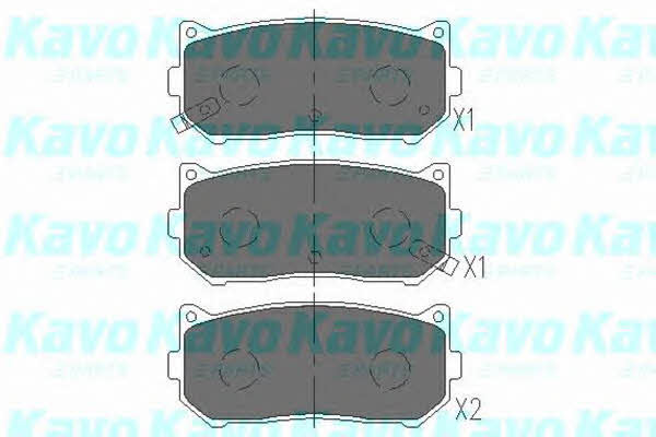 Rear disc brake pads, set Kavo parts KBP-4001