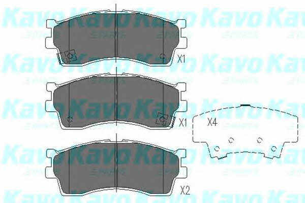 Brake Pad Set, disc brake Kavo parts KBP-4002