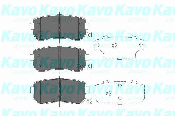 Rear disc brake pads, set Kavo parts KBP-4007