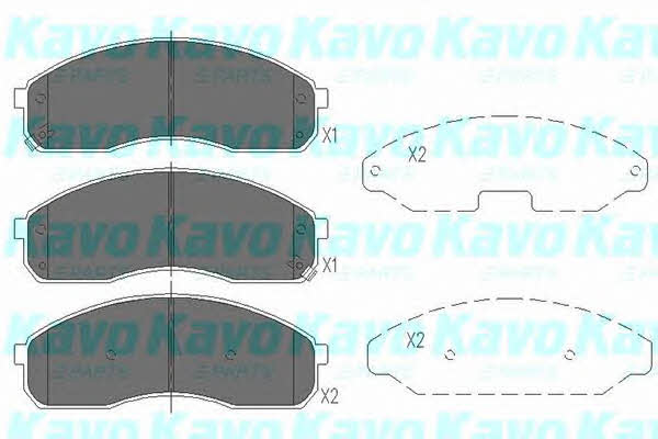Front disc brake pads, set Kavo parts KBP-4012
