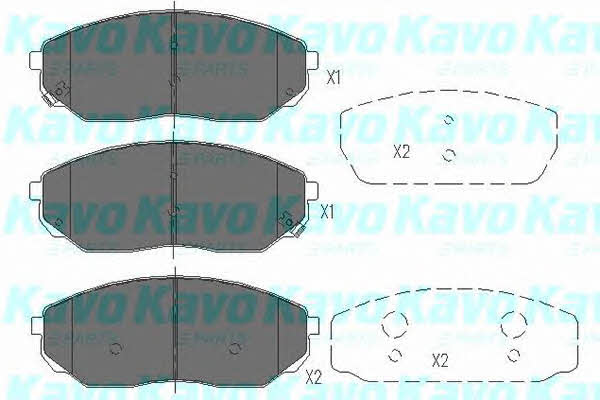 Brake Pad Set, disc brake Kavo parts KBP-4014