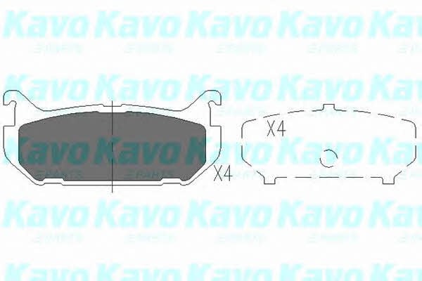 Rear disc brake pads, set Kavo parts KBP-4508