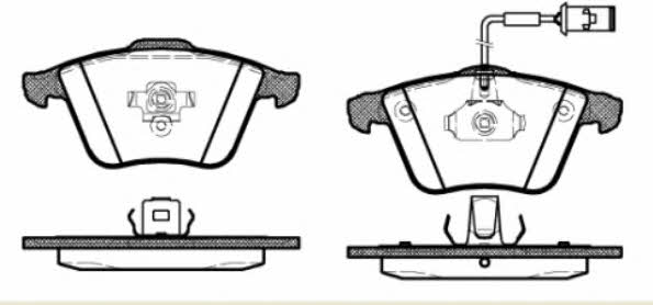 Kawe 0964 52 Brake Pad Set, disc brake 096452