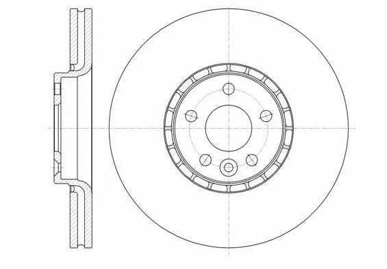 Kawe 61319 10 Front brake disc ventilated 6131910