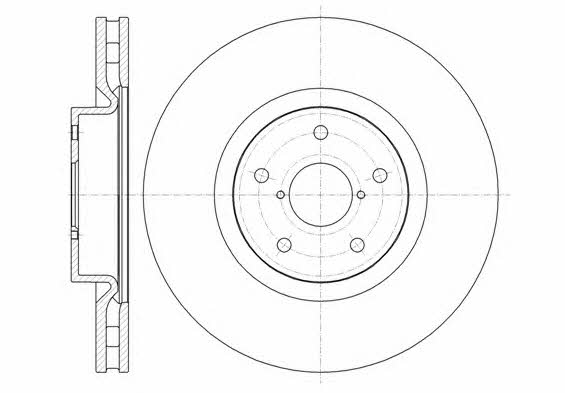 Kawe 61342 10 Front brake disc ventilated 6134210