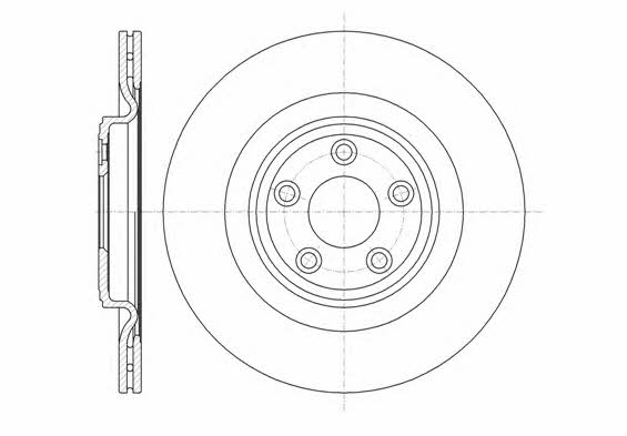 Kawe 61375 10 Rear ventilated brake disc 6137510