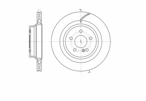 Kawe 61404 10 Rear ventilated brake disc 6140410