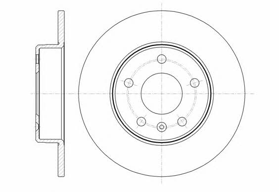 Kawe 61468 00 Rear brake disc, non-ventilated 6146800