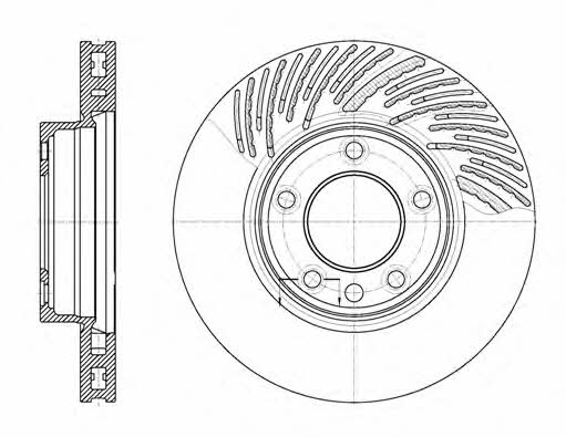 Kawe 6773 11 Front brake disc ventilated 677311