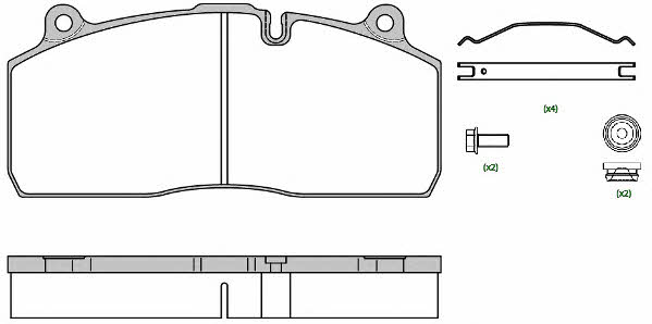 Kawe JCA1316.80 Brake Pad Set, disc brake JCA131680