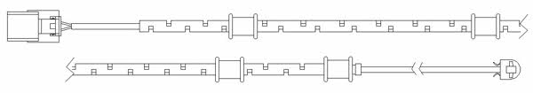 Kawe WS0318A Warning contact, brake pad wear WS0318A