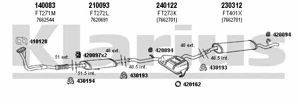 Klarius 330237E Exhaust system 330237E