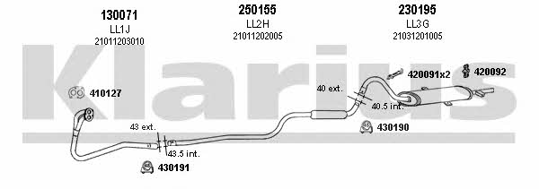 Klarius 330325E Exhaust system 330325E