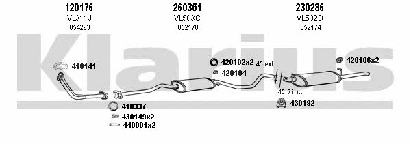 Klarius 390090E Exhaust system 390090E