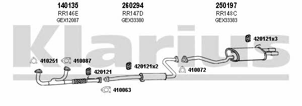 Klarius 120009E Exhaust system 120009E