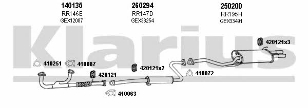 Klarius 120049E Exhaust system 120049E