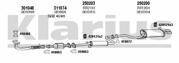 Klarius 120068E Exhaust system 120068E