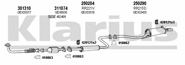 Klarius 120069E Exhaust system 120069E