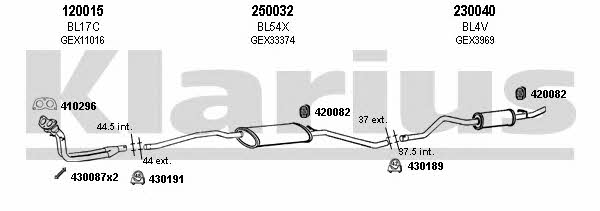Klarius 120164E Exhaust system 120164E
