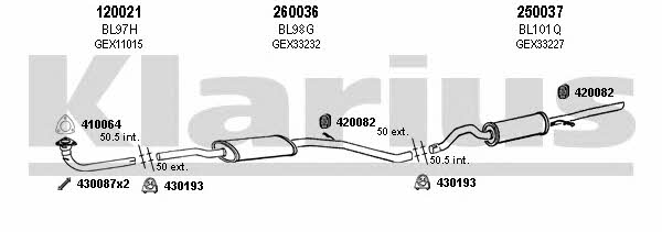 Klarius 120224E Exhaust system 120224E