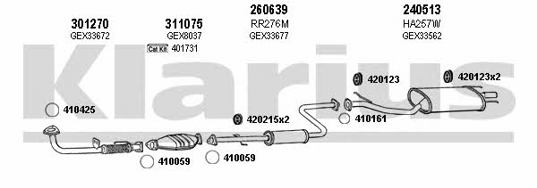Klarius 120265E Exhaust system 120265E