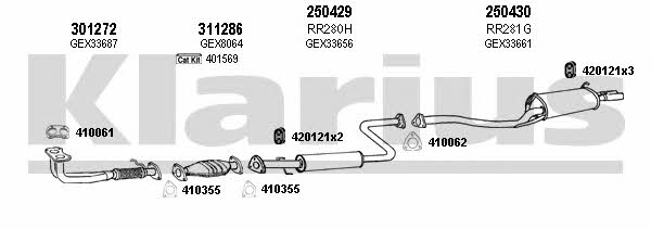 Klarius 120266E Exhaust system 120266E