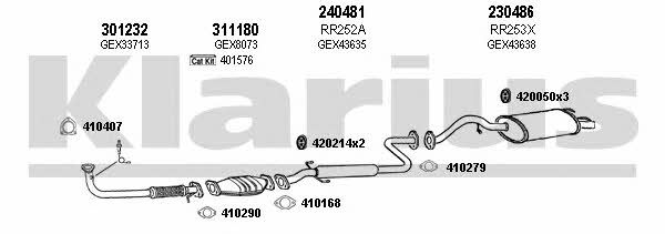 Klarius 120287E Exhaust system 120287E