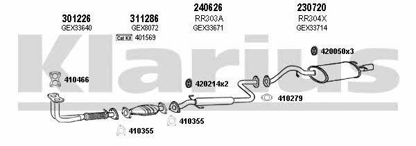 Klarius 120288E Exhaust system 120288E